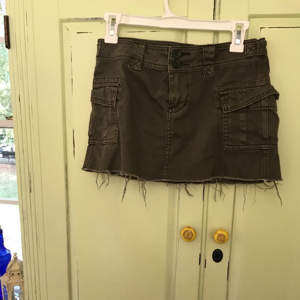Military Green Mini Skirt